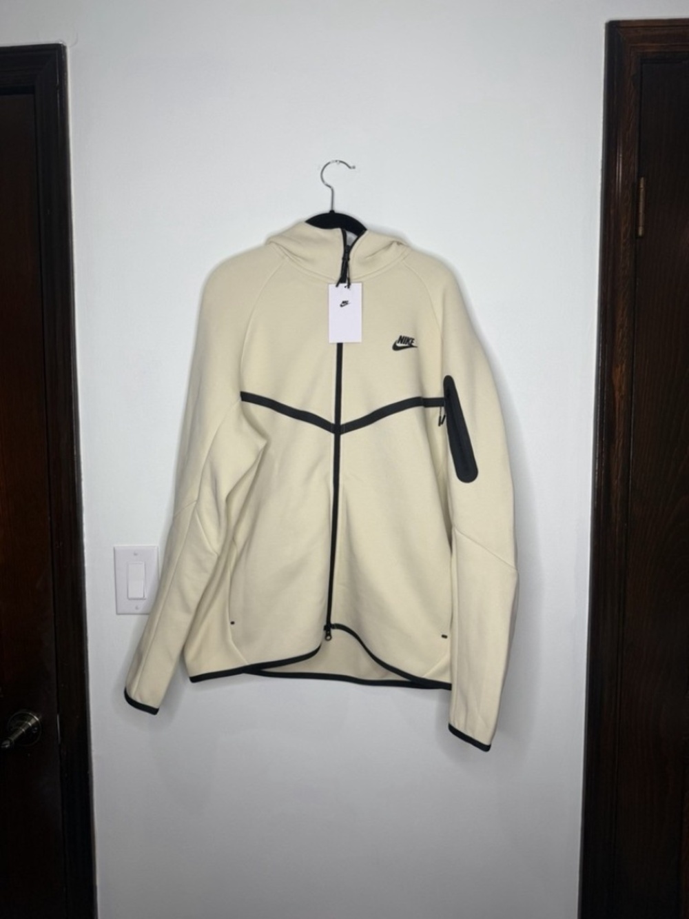 Nike Tech Fleece Windrunner Hoodie Mens Size Large Light Khaki HV0949-234 NEW